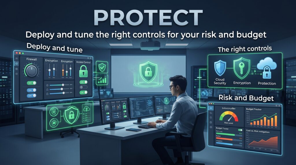Protect — Deploy and tune the right controls for your risk and budget.